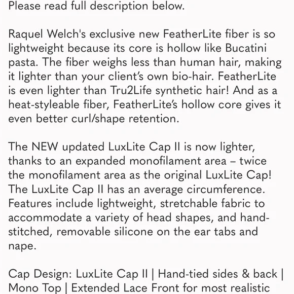 Luxury Wig featherlight ultra lightweight lace front heat styleable - Picture 9 of 15